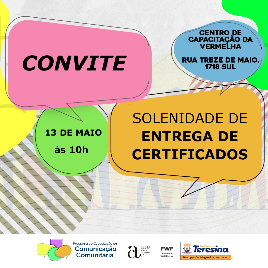 FWF realizará solenidade de entrega de certificados do programa Capacitação Comunitária